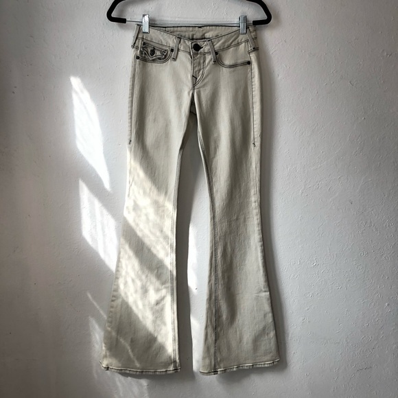 True Religion RARE bell bottom western jeans sz 26 - Picture 9 of 15
